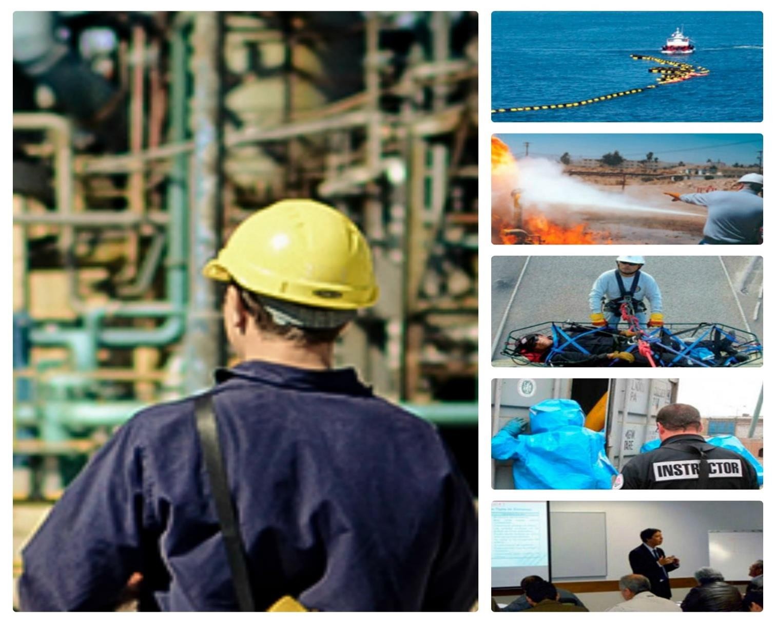 Trabajador en operacion industrial segura